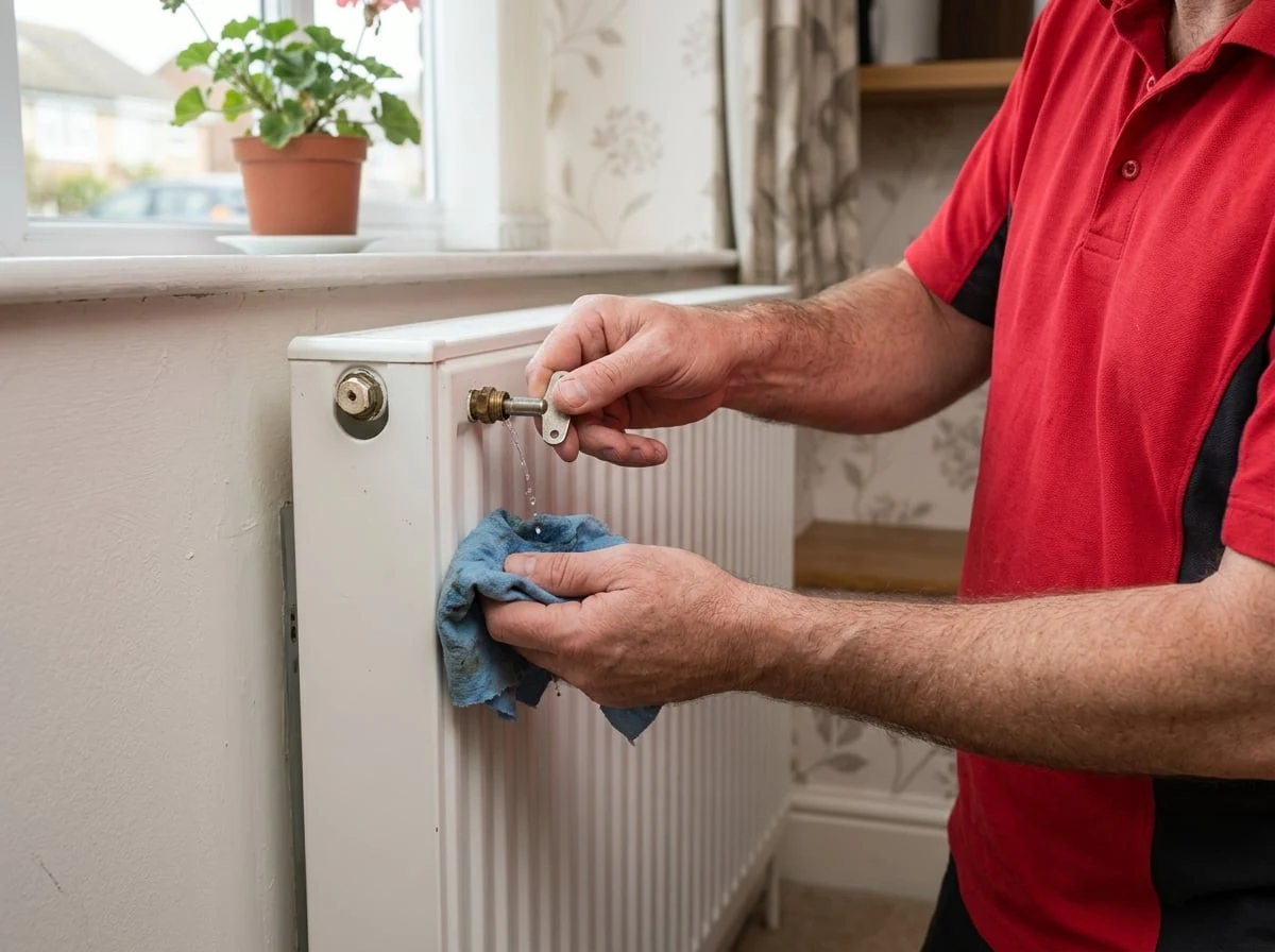 Battersea Plumbers 247 engineer working on central heating in Battersea